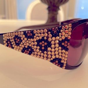 Crystal leopard sunglasses by Chicos.